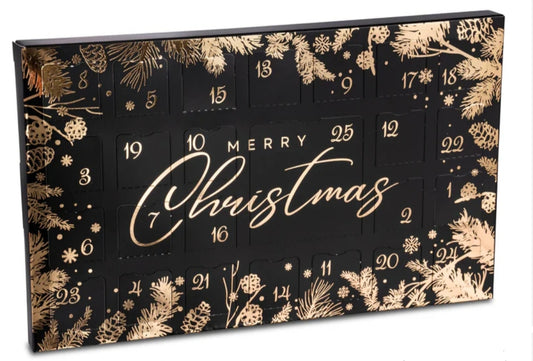 Calendrier de l'avent "noir et doré"