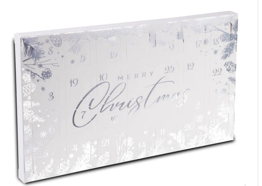 Calendrier de l'avent "blanc et argent"